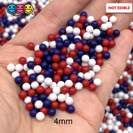 Nonpareil Faux Beads 4Th Of July Holiday American Flag Colors Bead