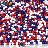 Nonpareil Faux Beads 4Th Of July Holiday American Flag Colors Bead