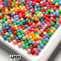 Nonpareil Acrylic Faux Beads Bubblegum Gumball Machine Mix Bubble Gum Fake Food Decoden 4Mm 20 Grams