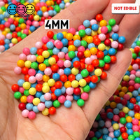 Nonpareil Acrylic Faux Beads Bubblegum Gumball Machine Mix Bubble Gum Fake Food Decoden 4Mm Bead