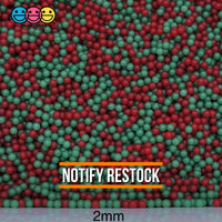 Nonpareil Faux Beads Christmas Theme Colors Decoden Food Bead