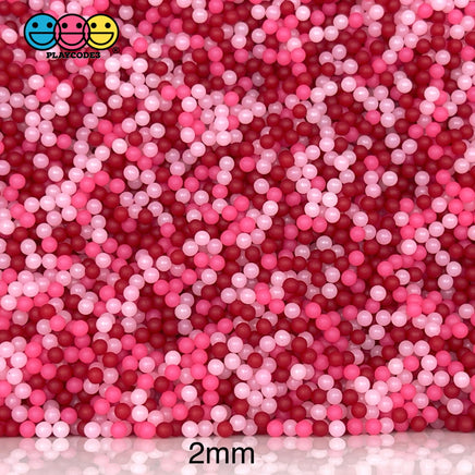 Nonpareil Faux Beads Valentines Red Velvet Mix Decoden Bead