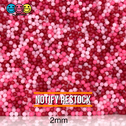 Nonpareil Faux Beads Valentines Red Velvet Mix Decoden Bead