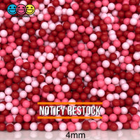 Nonpareil Faux Beads Valentines Red Velvet Mix Decoden Bead