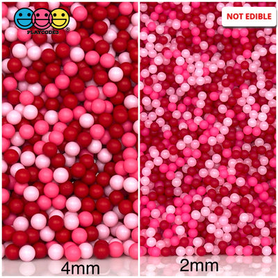 Nonpareil Faux Beads Valentines Red Velvet Mix Decoden Bead