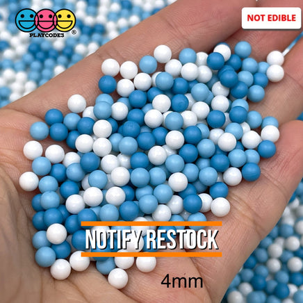 20/100G 4/2Mm Nonpareil Faux Beads Winter Wonderland Mix Christmas Decoden Bead