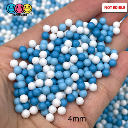 20/100G 4/2Mm Nonpareil Faux Beads Winter Wonderland Mix Christmas Decoden Bead