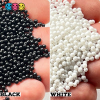 Nonpareil Glass Caviar Beads Faux Sprinkles Decoden Fake Bake 16 Colors 1.9Mm 20 Grams / White Bead