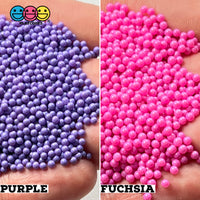 Nonpareil Glass Caviar Beads Faux Sprinkles Decoden Fake Bake 16 Colors 1.9Mm 20 Grams / Fuchsia