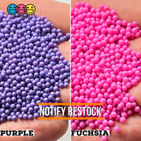 Nonpareil Glass Caviar Beads Faux Sprinkles Decoden Fake Bake 16 Colors 1.9Mm 20 Grams / Fuchsia