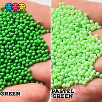 Nonpareil Glass Caviar Beads Faux Sprinkles Decoden Fake Bake 16 Colors 1.9Mm 20 Grams / Green Bead