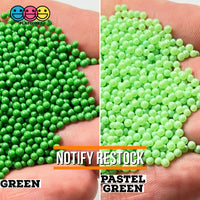 Nonpareil Glass Caviar Beads Faux Sprinkles Decoden Fake Bake 16 Colors 1.9Mm 20 Grams / Green Bead