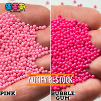 Nonpareil Glass Caviar Beads Faux Sprinkles Decoden Fake Bake 16 Colors 1.9Mm 20 Grams / Bubble Gum