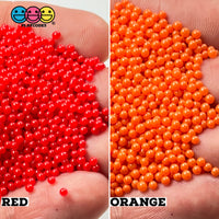 Nonpareil Glass Caviar Beads Faux Sprinkles Decoden Fake Bake 16 Colors 1.9Mm 20 Grams / Red Bead