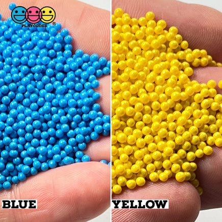 Nonpareil Glass Caviar Beads Faux Sprinkles Decoden Fake Bake 16 Colors 1.9Mm 20 Grams / Blue Bead