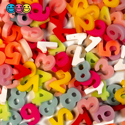 Numbers 0 - 9 Fimo Charm Sprinkles Multi Color Fake Polymer Clay Jimmies Funfetti 10Mm Sprinkle