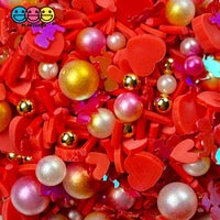 Old Fashion Valentines Sprinkle Fimo Faux Beads Mix Day Fake Sprinkles Funfetti 20 Grams