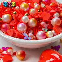 Old Fashion Valentines Sprinkle Fimo Faux Beads Mix Day Fake Sprinkles Funfetti