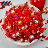 Old Fashion Valentines Sprinkle Fimo Faux Beads Mix Day Fake Sprinkles Funfetti
