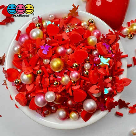 Old Fashion Valentines Sprinkle Fimo Faux Beads Mix Day Fake Sprinkles Funfetti