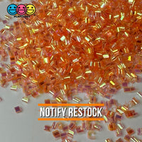 Orange 500G Bingsu Beads Slime Crunchy Iridescent Crafting Supplies Cut Plastic Straws Bulk Item