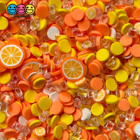 Orange Creamsicle Mix Fimo Fake Sprinkle Slushie Icicle Oranges Funfetti 20 Grams