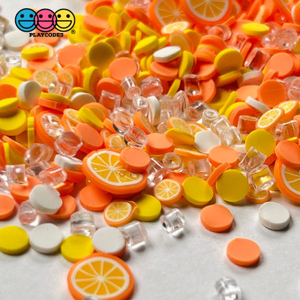 Orange Creamsicle Mix Fimo Fake Sprinkle Slushie Icicle Oranges Funfetti