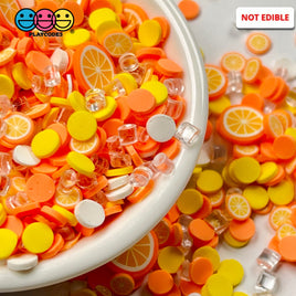 Orange Creamsicle Mix Fimo Fake Sprinkle Slushie Icicle Oranges Funfetti