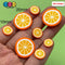 Orange Brightly Colored Fimo Slices Polymer Clay Oranges Fake Sprinkles Cabochons Sprinkle