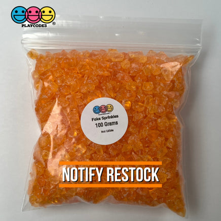 Silica Acrylic Sand Slime Filler Orange Fake Food