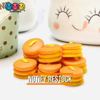 Pancakes Stacked Buttered Mini Flatback Charm Faux Food Cabochons Charms 10 Pcs