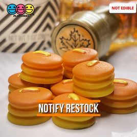 Pancakes Stacked Buttered Mini Flatback Charm Faux Food Cabochons Charms 10 Pcs