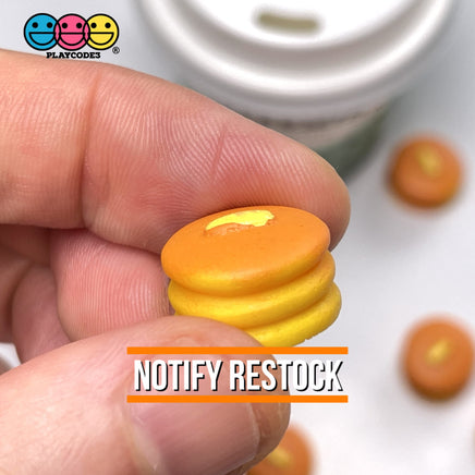 Pancakes Stacked Buttered Mini Flatback Charm Faux Food Cabochons Charms 10 Pcs