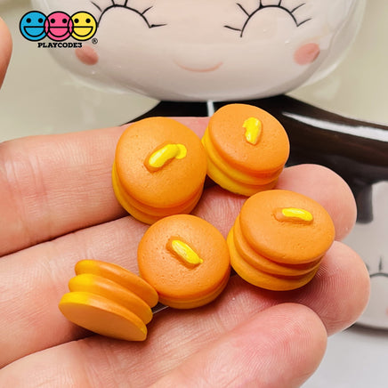 Pancakes Stacked Buttered Mini Flatback Charm Faux Food Cabochons Charms 10 Pcs