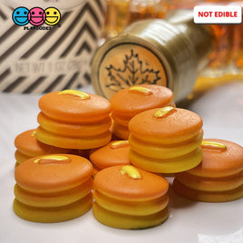 Pancakes Stacked Buttered Mini Flatback Charm Faux Food Cabochons Charms 10 Pcs