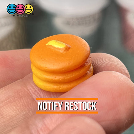 Pancakes Stacked Buttered Mini Flatback Charm Faux Food Cabochons Charms 10 Pcs