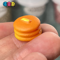 Pancakes Stacked Buttered Mini Flatback Charm Faux Food Cabochons Charms 10 Pcs