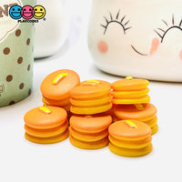 Pancakes Stacked Buttered Mini Flatback Charm Faux Food Cabochons Charms 10 Pcs