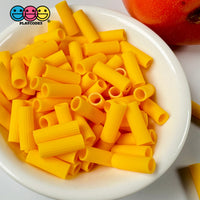 Pasta Macaroni Small Charms Fake Food Realistic Cabochons 100 Pcs