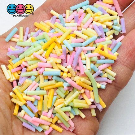 Pastel Color Easter Blue Purple Orange Yellow Green Pink Mixes Holiday 5mm Fake Clay Sprinkles Decoden Fimo Jimmies 10