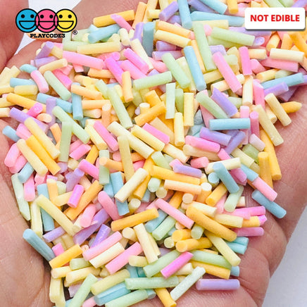 Pastel Color Easter Blue Purple Orange Yellow Green Pink Mixes Holiday 5mm Fake Clay Sprinkles Decoden Fimo Jimmies