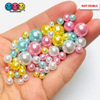 Pastel Easter 10/8/6/4 Mm Beads Acrylic Beads Faux Sprinkles Decoden Slime Supplies Jewelry Fake