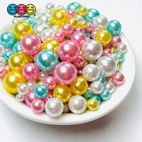 Pastel Easter 10/8/6/4 Mm Beads Acrylic Beads Faux Sprinkles Decoden Slime Supplies Jewelry Fake