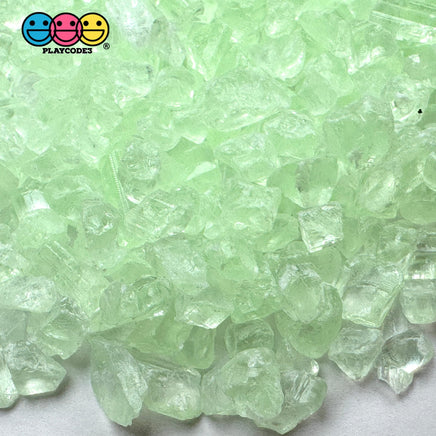 Pastel Green Silica Acrylic Sand 100 Grams Slime Filler Fake Lava Rock Candy Sprinkle