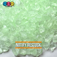 Pastel Green Silica Acrylic Sand 100 Grams Slime Filler Fake Lava Rock Candy Sprinkle
