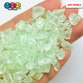 Pastel Green Silica Acrylic Sand 100 Grams Slime Filler Fake Lava Rock Candy Sprinkle