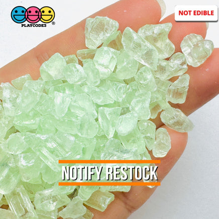 Pastel Green Silica Acrylic Sand 100 Grams Slime Filler Fake Lava Rock Candy Sprinkle