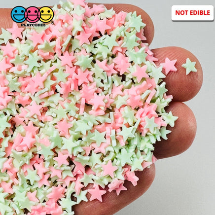 Pastel Pink Green Star 5Mm Fake Clay Sprinkles Decoden Fimo Jimmies Playcode3 Llc Sprinkle
