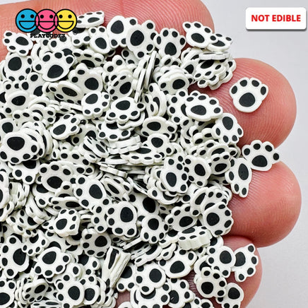 Paw Animal Black Dog Paws Fimo Slices Fake Clay Sprinkles Decoden Jimmies Funfetti Sprinkle