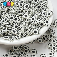Paw Animal Black Dog Paws Fimo Slices Fake Clay Sprinkles Decoden Jimmies Funfetti Sprinkle